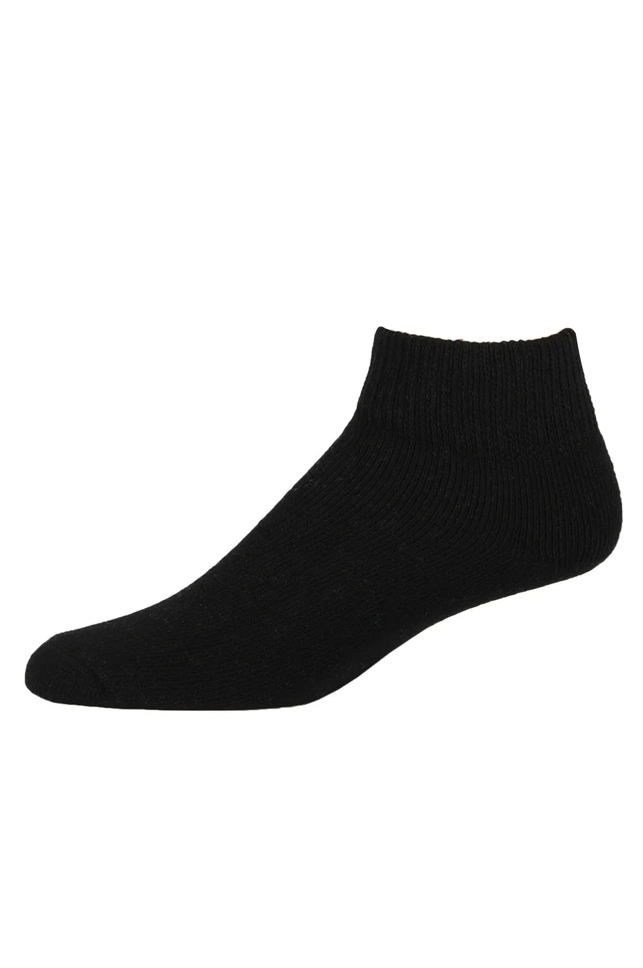Diabetic Comfort Quarter Socks Black (12 Pairs)