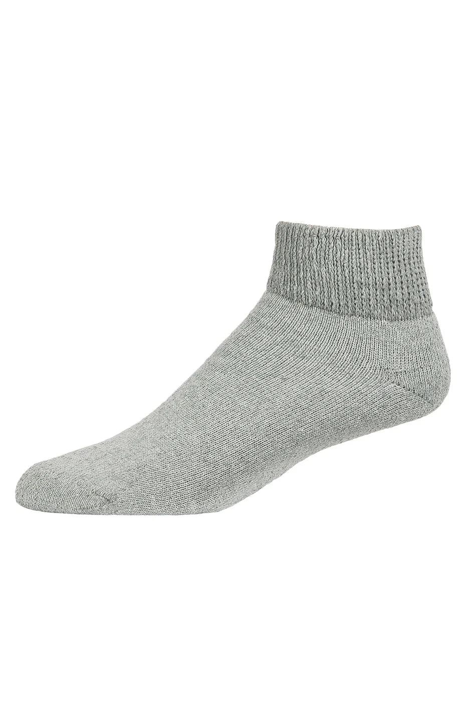 Diabetic Comfort Quarter Socks Gray (12 Pairs)
