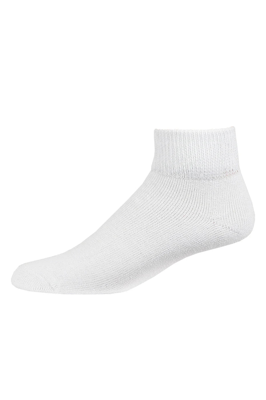 Diabetic Comfort Quarter Socks White (12 Pairs)